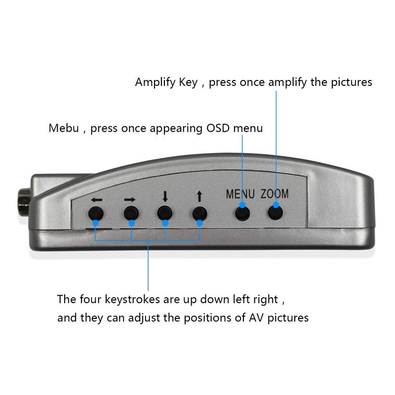 HDSUNWSTD VGA to RCA Adapter, Composite AV S Video to VGA Converter, PC to TV Video Switch Box for HDTV, Monitors, Laptop, Desktop, PC - Image 5